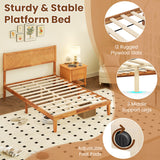 Twin/Full/Queen Size Bed Frame with Headboard and Storage Space