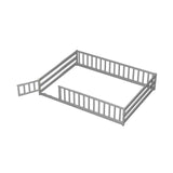 Full Size Floor Bed with Full Length Safety Guardrails