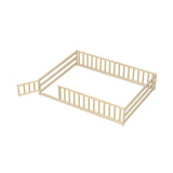 Full Size Floor Bed with Full Length Safety Guardrails