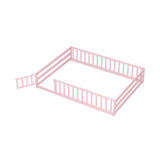 Full Size Floor Bed with Full Length Safety Guardrails