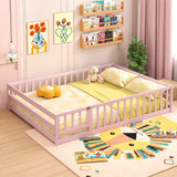 Full Size Floor Bed with Full Length Safety Guardrails