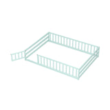 Full Size Floor Bed with Full Length Safety Guardrails