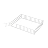 Full Size Floor Bed with Full Length Safety Guardrails