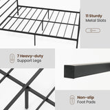 Twin/Full/Queen Size Metal Canopy Bed Frame with Slat Support