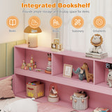 Full Size Montessori Floor Bed with Bookcase