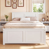 Full/Queen/Twin Size Platform Bed Frame with Headboard