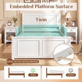 Full/Queen/Twin Size Platform Bed Frame with Headboard