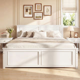 Full/Queen/Twin Size Platform Bed Frame with Headboard