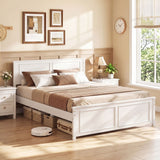 Full/Queen/Twin Size Platform Bed Frame with Headboard