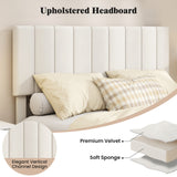 Queen Size Velvet Upholstered Platform Bed Frame