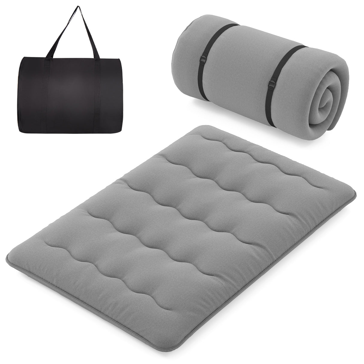 Futon Mattress with Washable Cover and Carry Bag