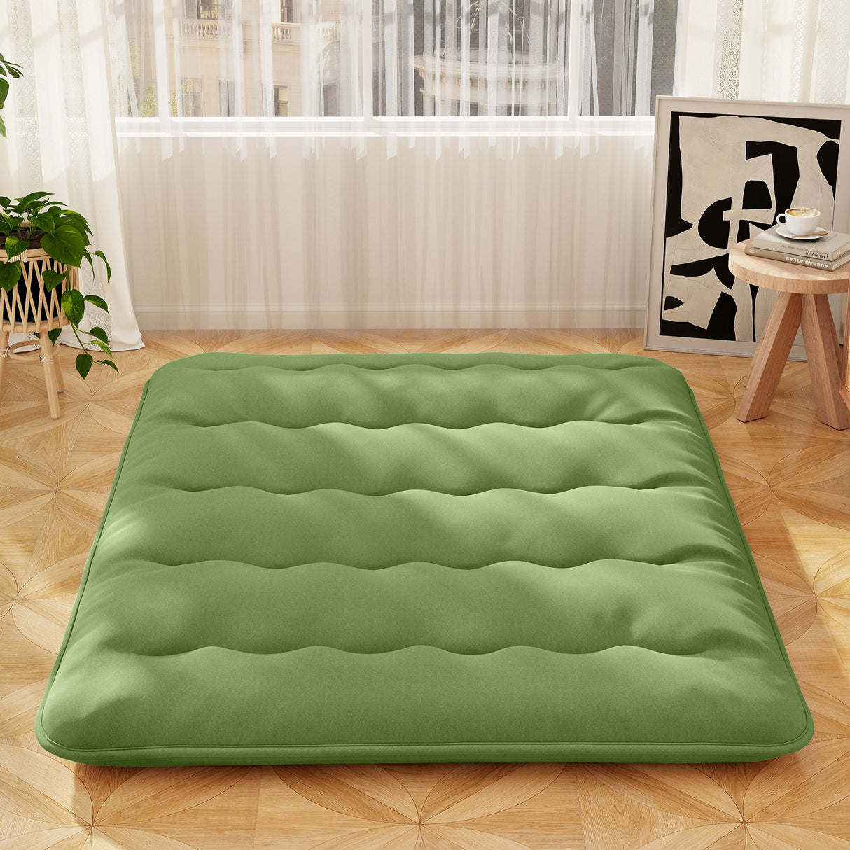 Floor Mattress with Washable Cover and Carry Bag