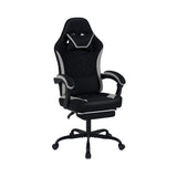 Gaming Chair Height Adjustable Computer Chair with Headrest Footrest & 360Â° Swivel Seat-Black