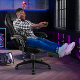 Gaming Chair Racing Style Swivel Chair with Footrest and Adjustable Lumbar Pillow