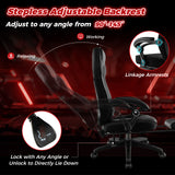 Gaming Chair Racing Style Swivel Chair with Footrest and Adjustable Lumbar Pillow