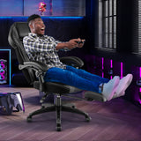 Gaming Chair Racing Style Swivel Chair with Footrest and Adjustable Lumbar Pillow