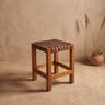 Escabel | Leather Woven Stool