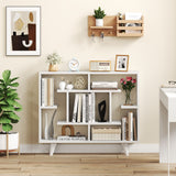 Geometric Bookcase with Anti-Tipping Kit and Storage Shelving Unit