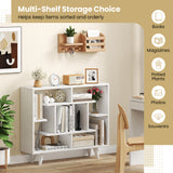 Geometric Bookcase with Anti-Tipping Kit and Storage Shelving Unit