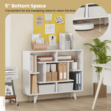 Geometric Bookcase with Anti-Tipping Kit and Storage Shelving Unit