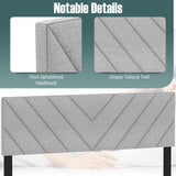 Linen Upholstered Headboard for Full and Queen Size Bed Frames