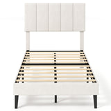Queen Size Velvet Upholstered Platform Bed Frame