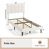 Queen Size Velvet Upholstered Platform Bed Frame