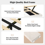 Queen Size Velvet Upholstered Platform Bed Frame