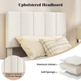 Queen Size Velvet Upholstered Platform Bed Frame
