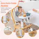 Portable Baby Booster Seat with Straps and Double Tray