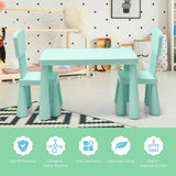 3 Pieces Toddler Multi Activity Play Dining Study Kids Table and Chair Set