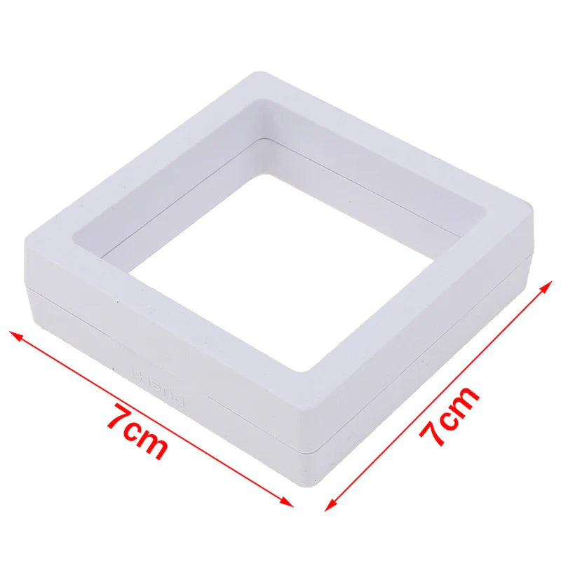 1Pc PE Film Jewelry Storage Box Brooch Coin Gems Jewelry Storage Box Dustproof Exhibition Decoration Floating Ring Case