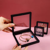 1Pc PE Film Jewelry Storage Box Brooch Coin Gems Jewelry Storage Box Dustproof Exhibition Decoration Floating Ring Case