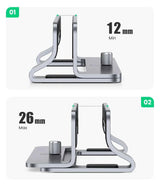 UGREEN Vertical Laptop Stand Holder For MacBook Air Pro Aluminum Foldable Notebook Stand Laptop Support MacBook Pro Tablet Stand