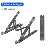 ORICO Foldable Laptop Stand Holder Riser Portable Adjustable Aluminum Notebook Stand Computer Stand 7 Angles for MacBook Tablets