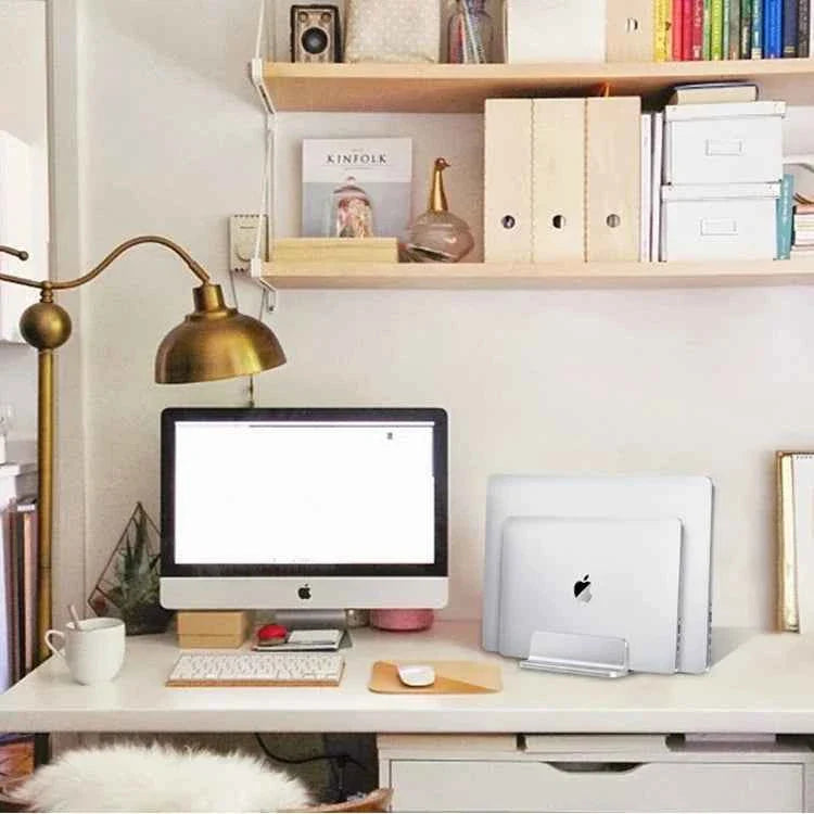 Vertical Laptop Stand Aluminium Adjustable Portable Notebook Mount Support Base Holder For MacBook Pro Air Accessory Book Holder
