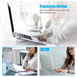 Portable Laptop Stand Aluminum Alloy Holder Foldable Universal Notebook PC Riser Support for Macbook Pro Android 12~17in Laptop