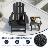 HDPE Adirondack Chairs with Realistic Wood Grain for Backyard Lawn