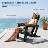 HDPE Adirondack Chairs with Realistic Wood Grain for Backyard Lawn