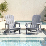 HDPE Adirondack Chairs with Realistic Wood Grain for Backyard Lawn