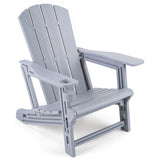 HDPE Adirondack Chairs with Realistic Wood Grain for Backyard Lawn