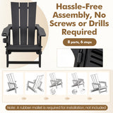 HDPE Outdoor Adirondack Chairs with Cup Holder