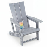 HDPE Outdoor Adirondack Chairs with Cup Holder