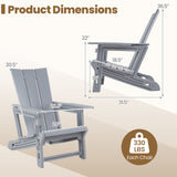 HDPE Outdoor Adirondack Chairs with Cup Holder