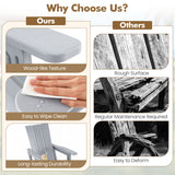 HDPE Outdoor Adirondack Chairs with Cup Holder