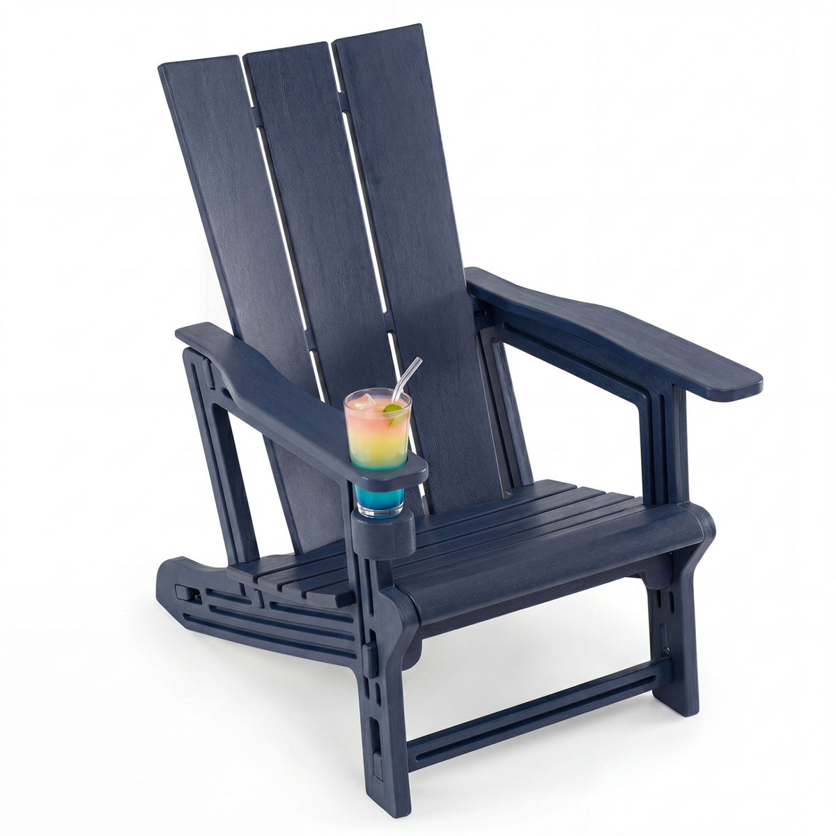 HDPE Outdoor Adirondack Chairs with Cup Holder