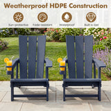 HDPE Outdoor Adirondack Chairs with Cup Holder