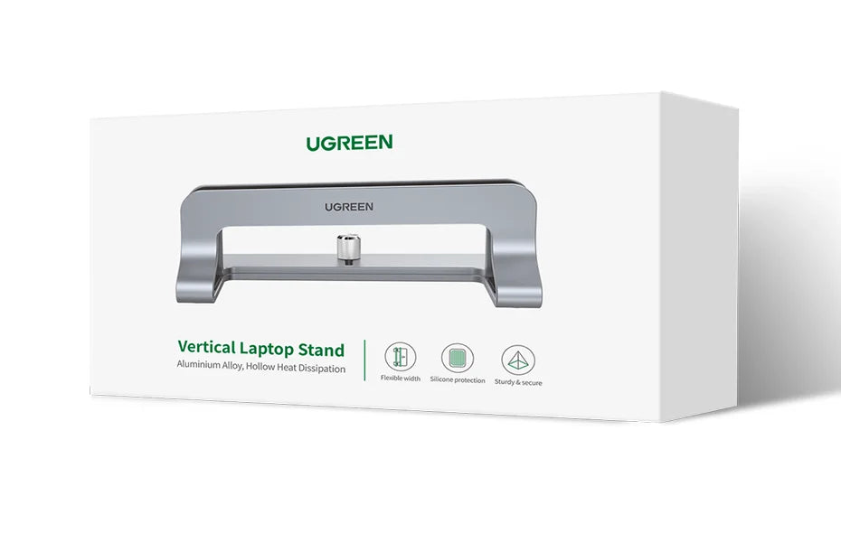 UGREEN Vertical Laptop Stand Holder For MacBook Air Pro Aluminum Foldable Notebook Stand Laptop Support MacBook Pro Tablet Stand