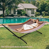 Patio Hammock Foldable Portable Swing Chair Bed with Detachable Pillow