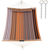 Patio Hammock Foldable Portable Swing Chair Bed with Detachable Pillow